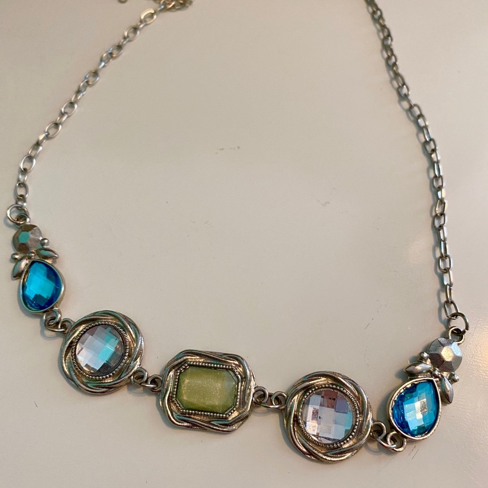 Blue and green stone necklace